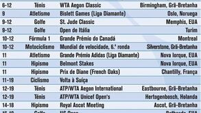 Agenda desportiva de junho