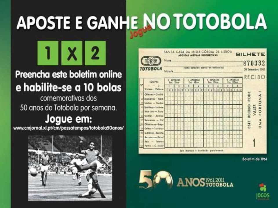 Cofina lança passatempo "50 anos Totobola"
