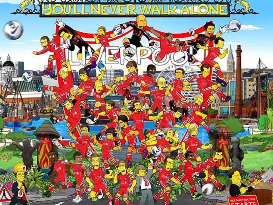 Os Simpsons chegaram à equipa do Liverpool