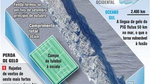 Fenda em glaciar da Antártica lança icebergue