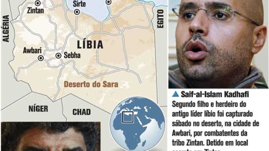 Líbia quer julgar filho de Kadhafi