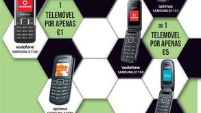 1 telemóvel por apenas €1 ou 1 telemóvel por apenas €5