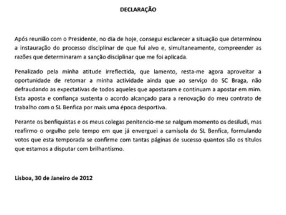 Ruben Amorim pede desculpa e renova até 2014