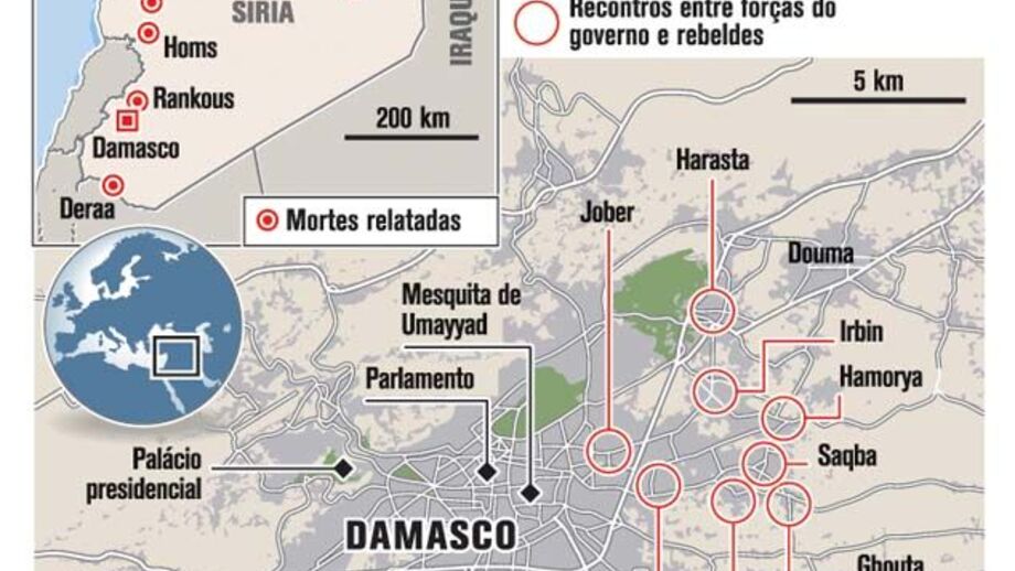 Tropas Sírias recapturam subúrbios de Damasco