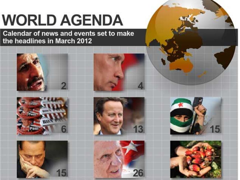 Agenda mundial de março