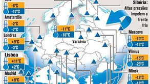 Europa prepara-se para fim-de-semana frio