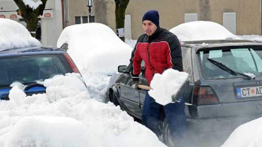 Europa coberta de neve