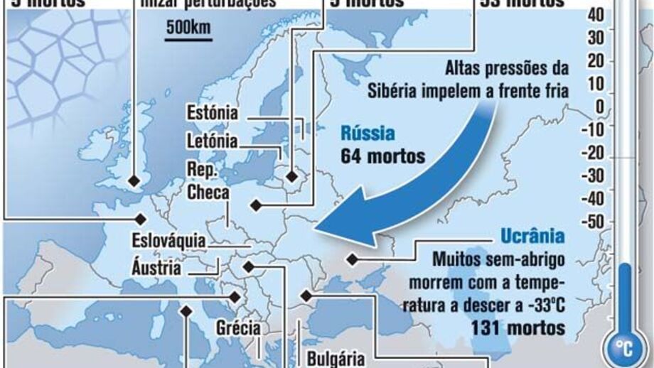 Vaga de frio continua a assolar a Europa