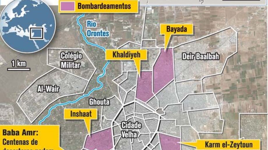 Homs espera por ataque terrestre