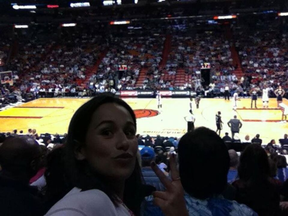 Rita Pereira em jogo da NBA