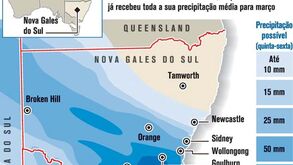 Chuvas recorde atingem leste da Austrália
