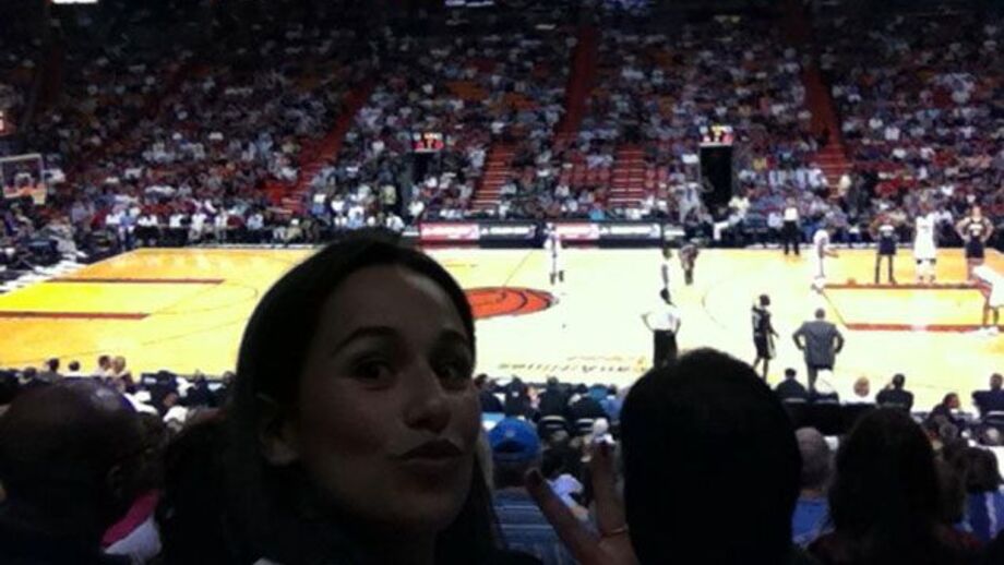 Rita Pereira em jogo da NBA