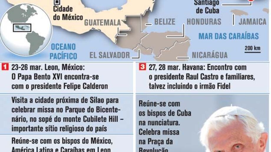Papa Bento XVI visita México e Cuba