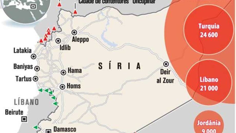 Número de refugiados dispara na Síria
