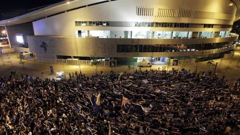 Jogadores festejaram na varanda do Dragão