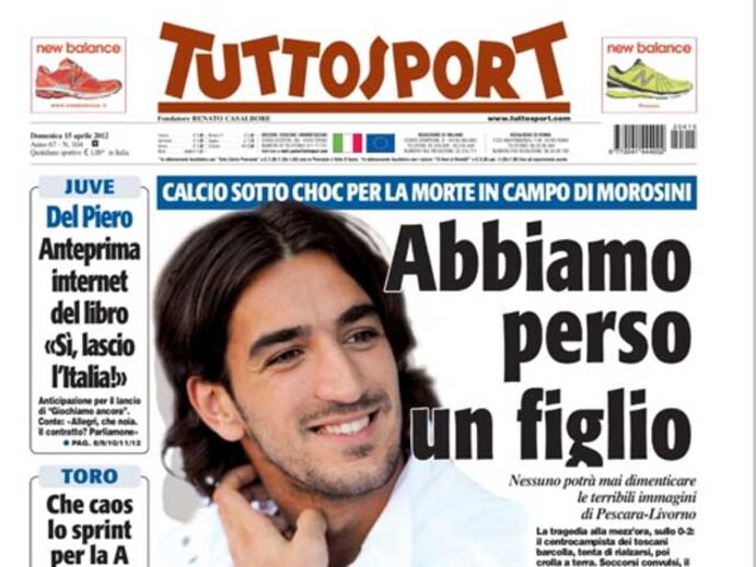 Itália em choque com morte de Morosini