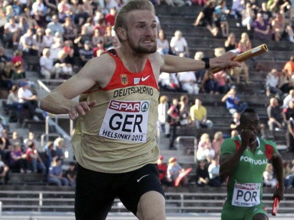 Seleção masculina em 6.º lugar nos 4x100m