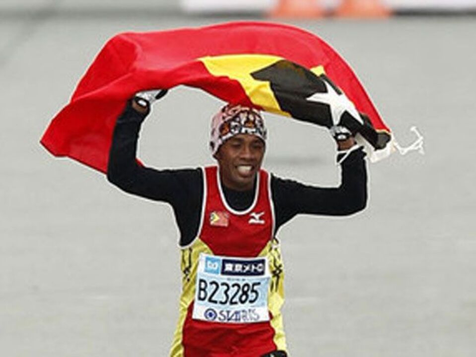 Timor-Leste representado por dois maratonistas