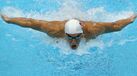 Michael Phelps na final dos 200 metros mariposa