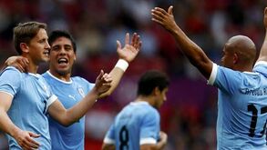 Urreta na estreia vitoriosa do Uruguai