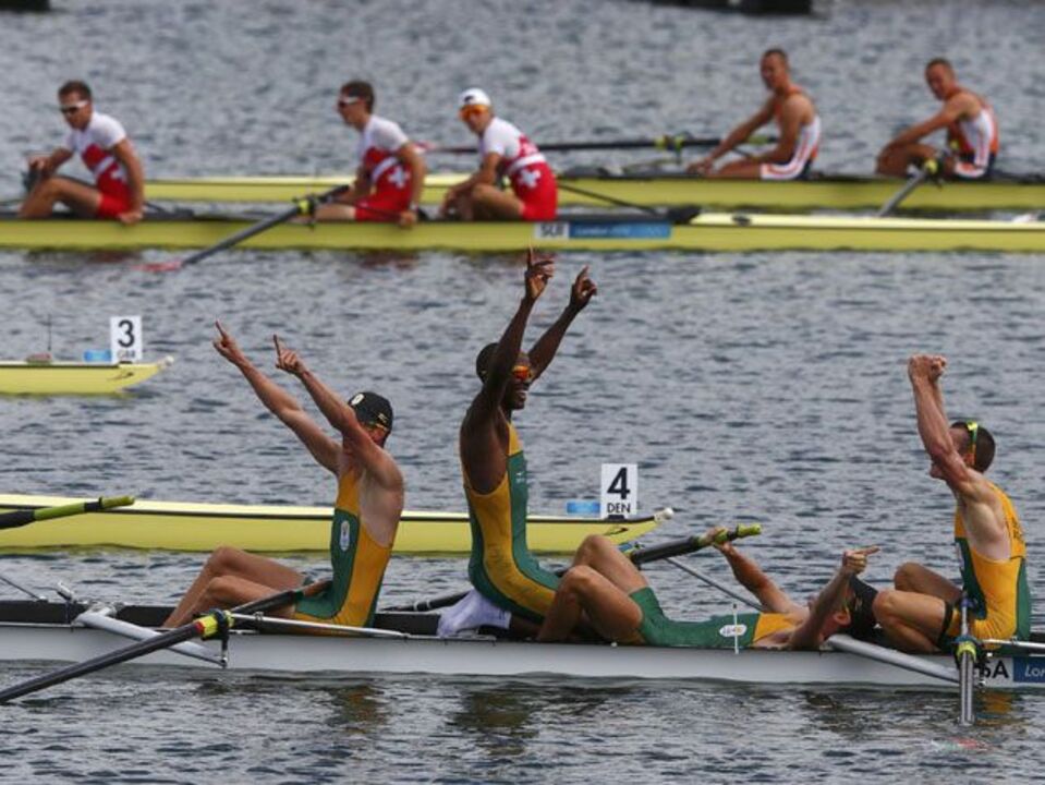 Sul-africanos campeões em quatro sem timomeiro peso ligeiro 