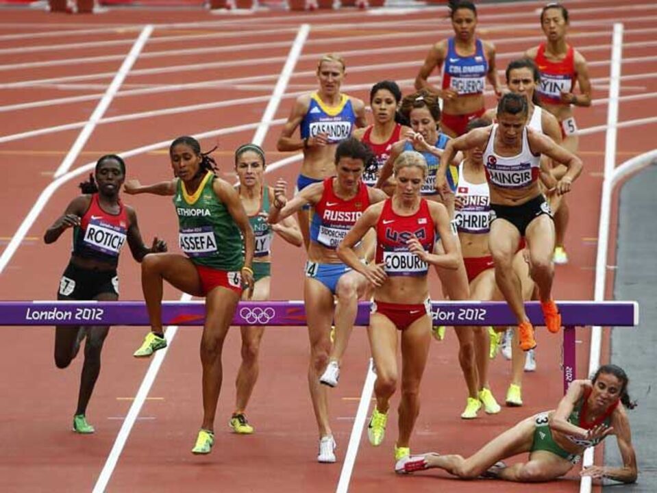 Clarisse Cruz na final dos 3.000 metros obstáculos