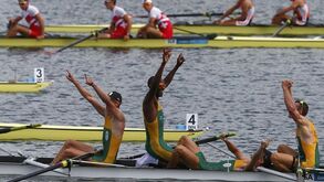 Sul-africanos campeões em quatro sem timomeiro peso ligeiro 