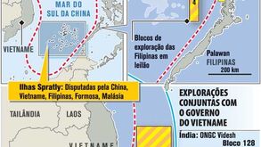 Disputas de petróleo no sul da China