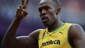 Usain Bolt e Blake na final dos 100m