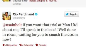 Rio Ferdinand apoia Bolt no Man. United