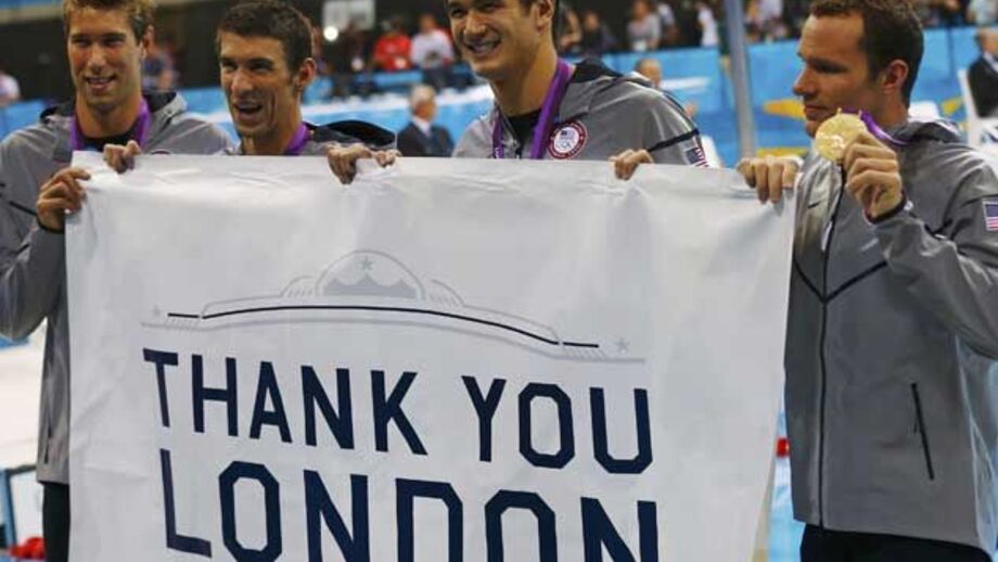 Phelps e Estados Unidos reinaram na capital londrina
