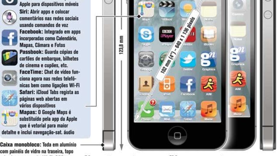 iPhone 5 apresentado com ecrã mais alto e 4G