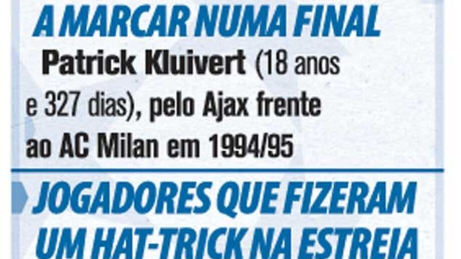 Nomes e números da Liga dos Campeões