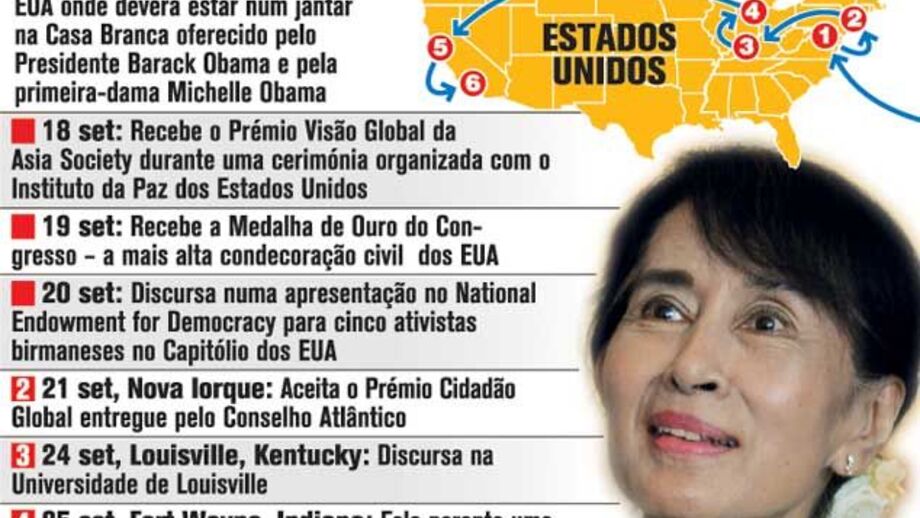 Visitia histórica de Aung San Suu Kyi aos EUA