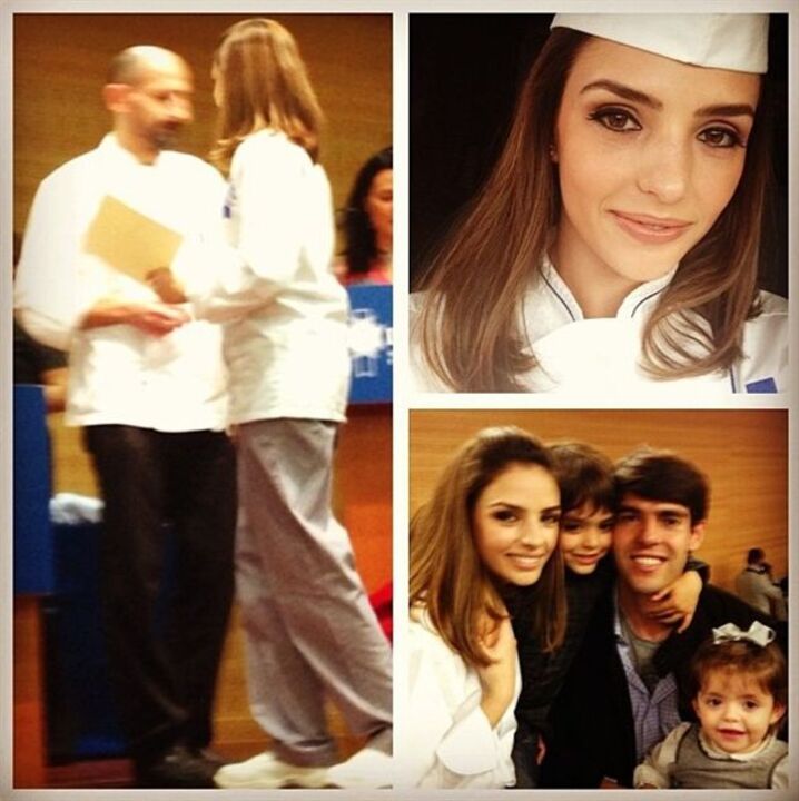 Carol Celico termina curso de gastronomia