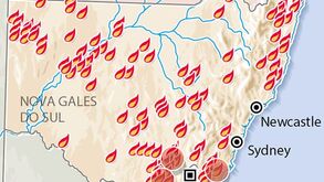 Austrália devastada por vários incêndios