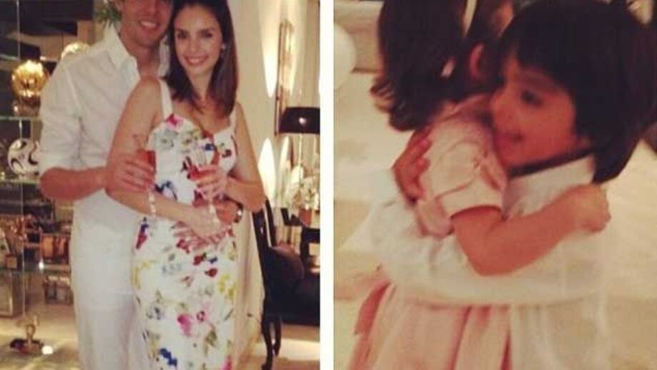Kaká e Carol Celico celebram em família