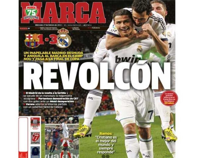 Ronaldo é rei nas capas dos jornais