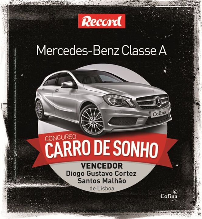 Vencedor concurso Carro de Sonho