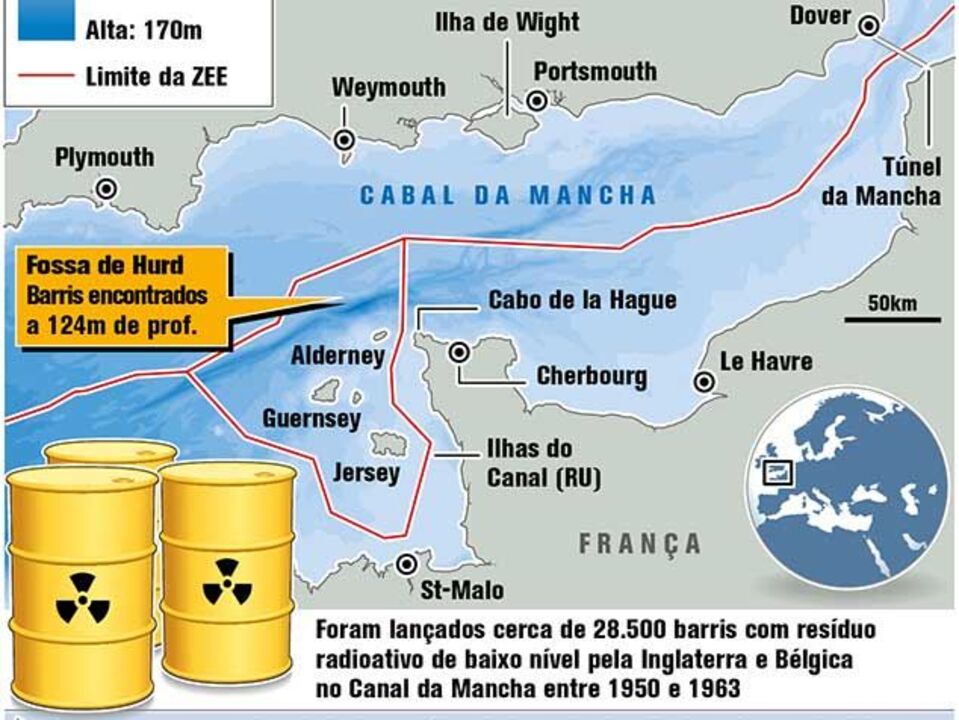 Resíduos nucleares no Canal da Mancha
