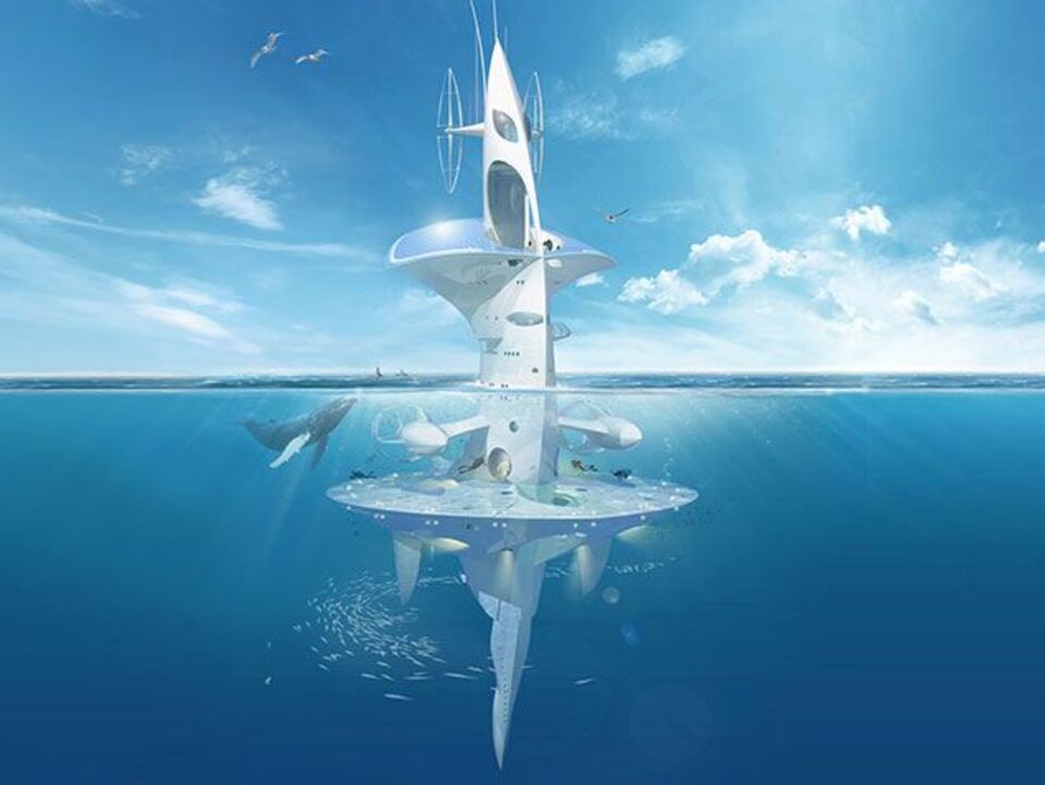 Navio futurista de investigação marinha