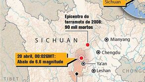 Resgate complicado após terramoto na China