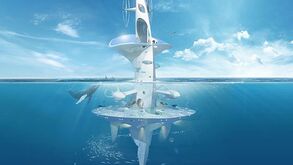 Navio futurista de investigação marinha