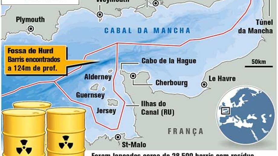 Resíduos nucleares no Canal da Mancha