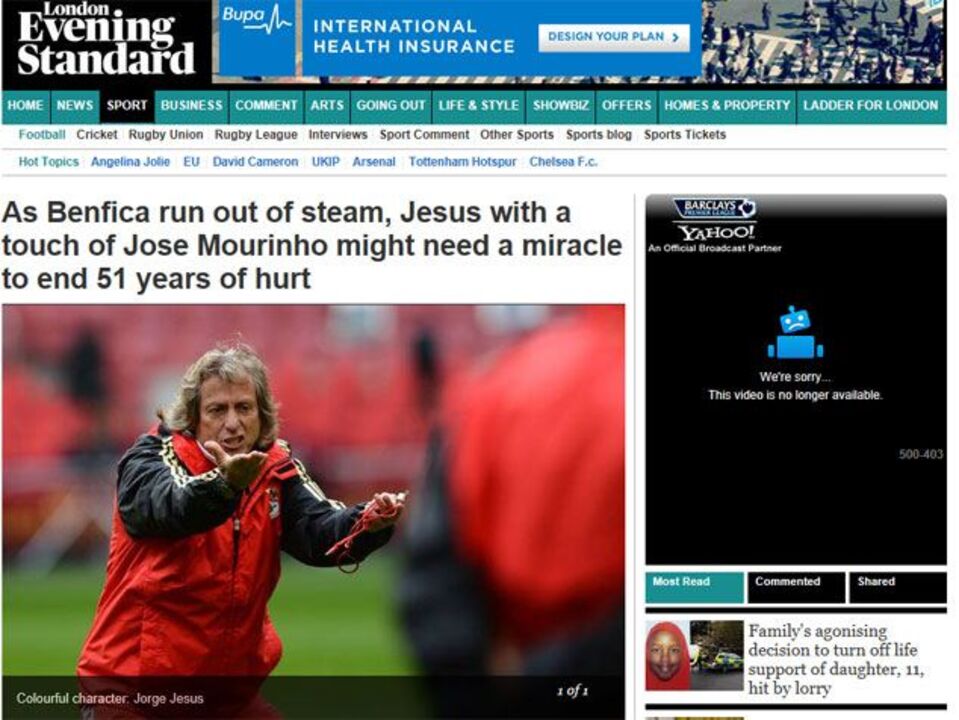 Maldição de Bela Guttmann destacada em toda a Europa