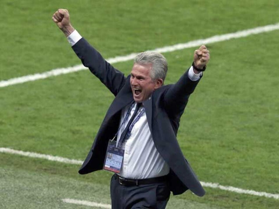 Heynckes ao lado de Mourinho