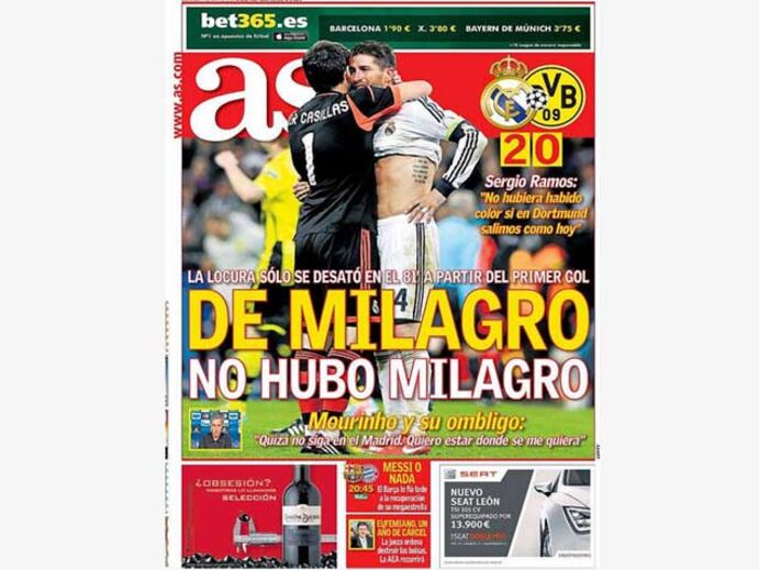 Fracasso merengue na imprensa europeia