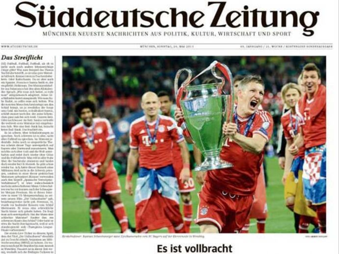 Imprensa alemã agradece a Bayern e Borussia 