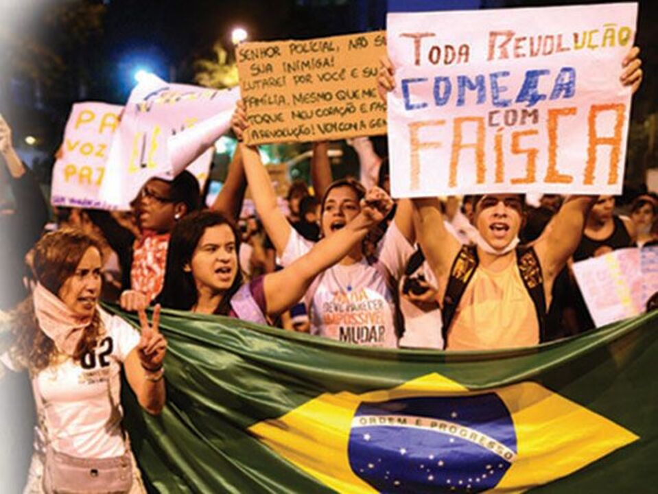 Aumentam os protestos no Brasil