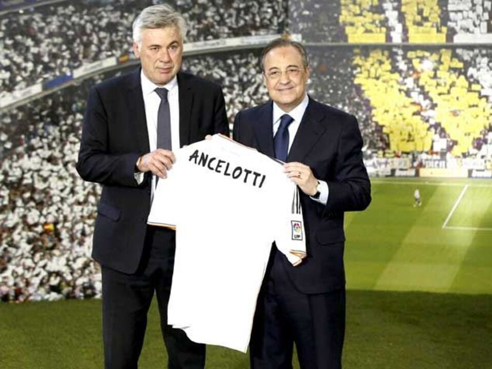 Florentino Pérez: «Ancelotti sonhava estar aqui há anos»
